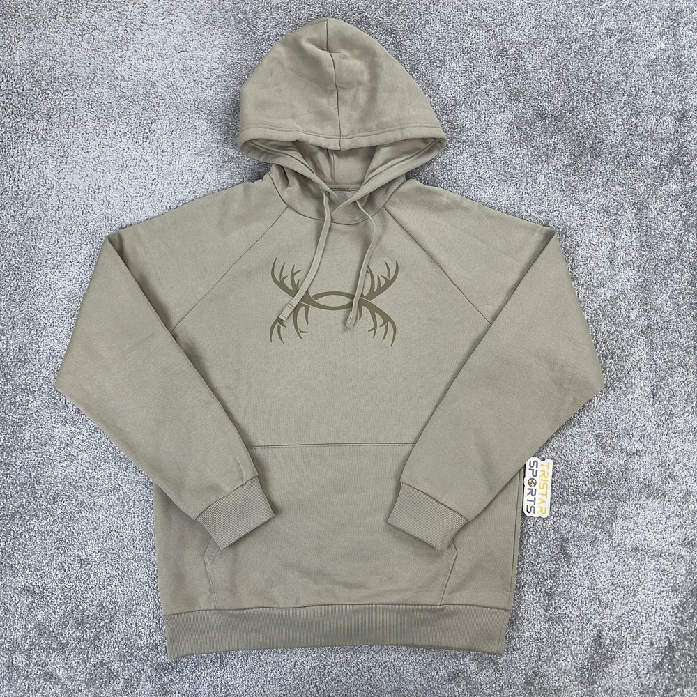 Under Armour Hoodie Mens Medium Rival Antler Logo Pullover Fleece Pullover